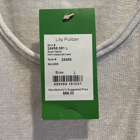 Lilly Pulitzer Silver Linen Blend Patti
Sweater Tank Top - Picture 4 of 11